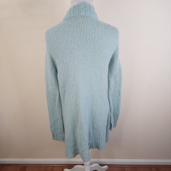 Fornarina Women's Wool Blend Aqua Open Front Cardigan Sweater Size Medium - Picture 3 of 7